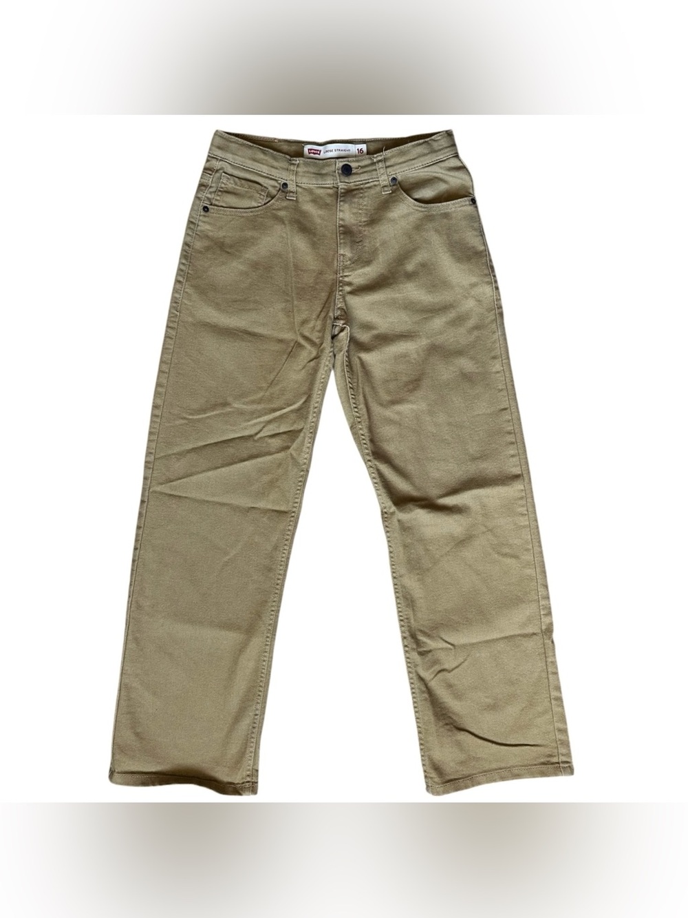 Levi's Boys size 16 loose straight tan jeans pants